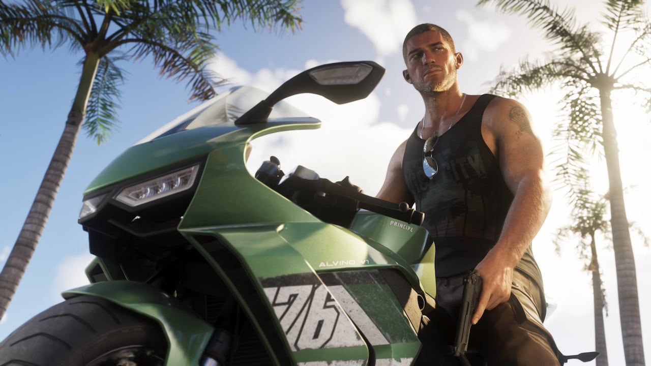 Jason Duval on a motorcycle.