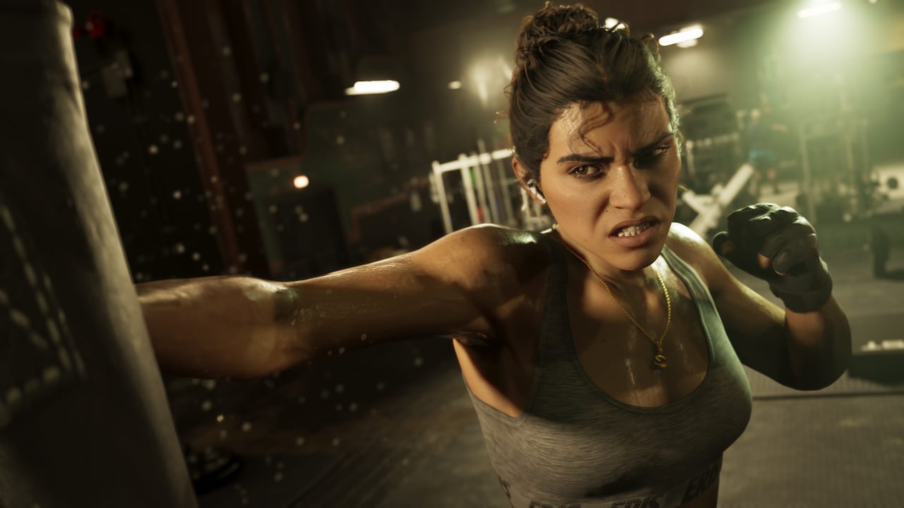 Lucia Caminos in a gym.